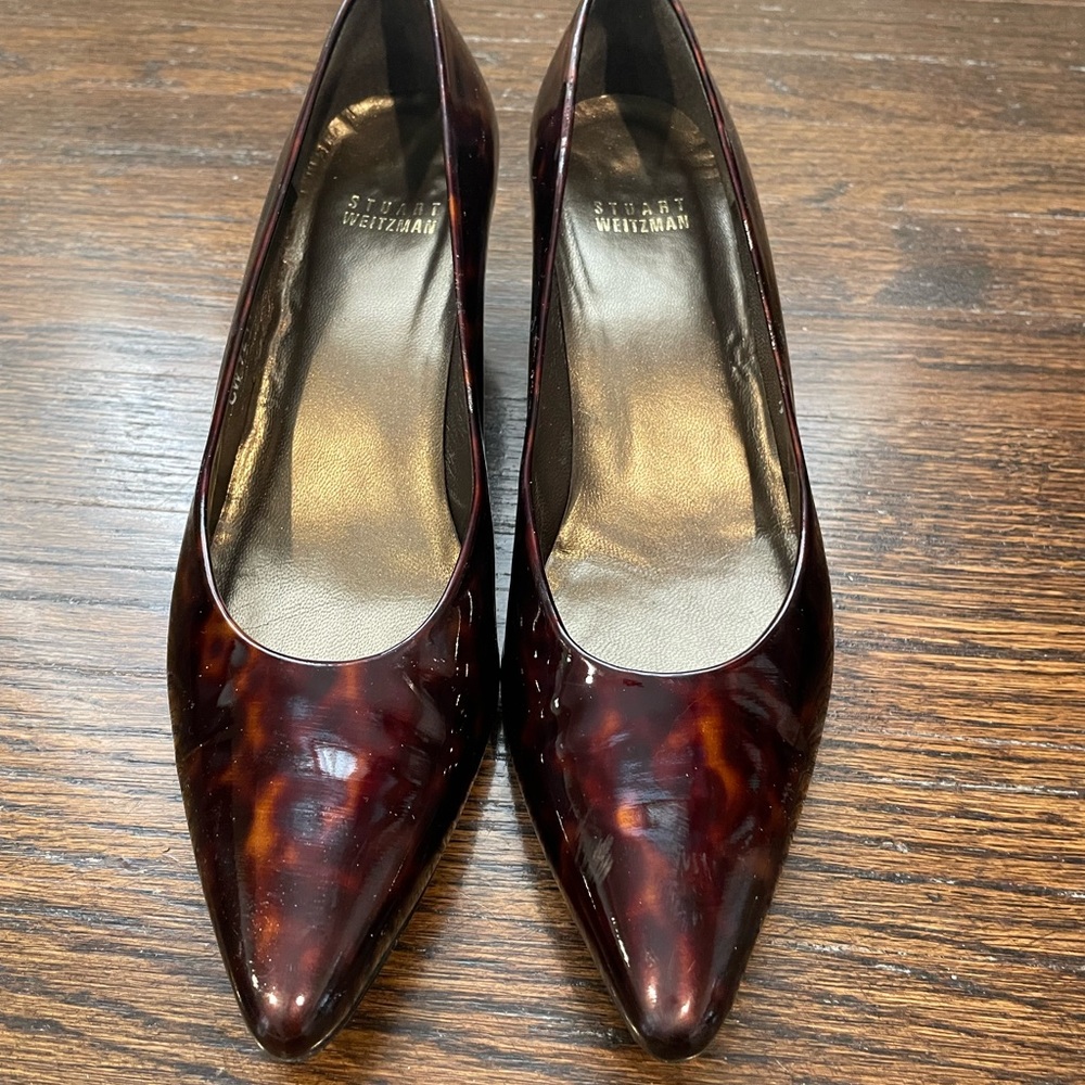 Stuart Weitzman patent leather wedge, size 7 Narrow